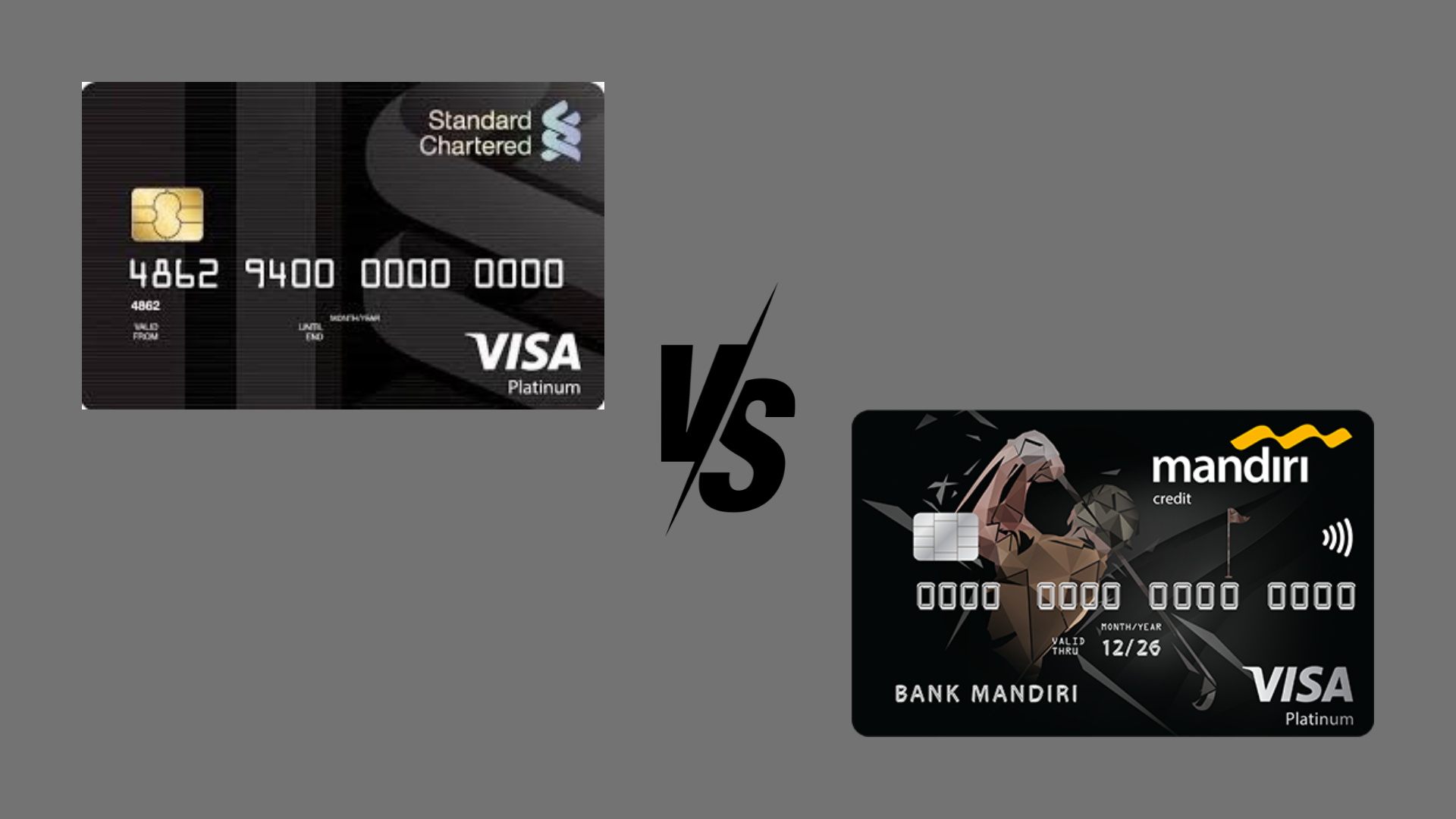 Standard Chartered Visa Black Platinum vs Mandiri Visa Platinum (foto: Olahan penulis)